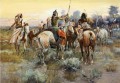 Los indios de la tregua americano occidental Charles Marion Russell